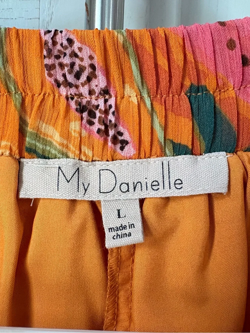 Tropical Tiered Maxi Skirt in Orange, Green & Pink